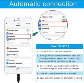 img 1 attached to 📱 Bluechok RJ45 Ethernet LAN Network Adapter for Phone/Pad - Phone Ethernet Adapter, 3.3ft/1m Cable, High-Speed 10/100Mbps, iOS 10.0 or Up Compatible