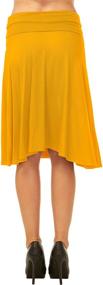 img 1 attached to Stylish Red Hanger Stretch Fold Over Mustard M Women's Clothing: Perfect Blend of Comfort and Fashion