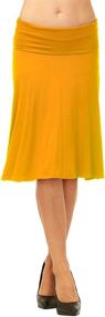 img 3 attached to Stylish Red Hanger Stretch Fold Over Mustard M Women's Clothing: Perfect Blend of Comfort and Fashion