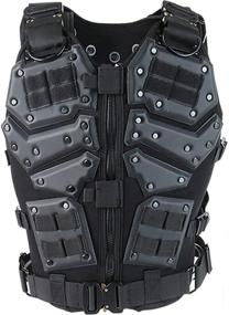 img 4 attached to Adjustable Tactical Vest for Outdoor Shooting - Actionunion Tactical Vest for Women and Men, Suitable for Airsoft, Paintball, Military Combat, Molle Vest Included