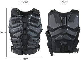 img 3 attached to Adjustable Tactical Vest for Outdoor Shooting - Actionunion Tactical Vest for Women and Men, Suitable for Airsoft, Paintball, Military Combat, Molle Vest Included