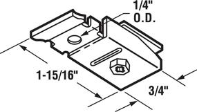 img 1 attached to Prime Line MP6606 Поворотный кронштейн для двустворчатых дверей