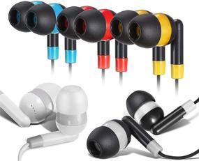 img 4 attached to Keewonda 30 Pack Disposable Earbuds Headphones in Multi Colors for Classroom – Ideal Earphones for Students, Schools, Computers, Laptops, iPads – Individually Bagged