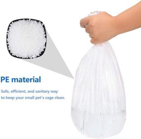 img 1 attached to 🐹 Leak-Proof Guinea Pig Cage Liner Bags - Disposable Plastic Liners for Rabbit, Hamster, Hedgehog - Small Animal Bedding and Litter Pan Bags