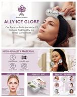 ❄️ ice globes for facials: effective stainless steel cryo stick for puffy eyes, wrinkles, collagen, and dark circles - cooling roller set of 2, white logo