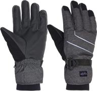 stay warm and dry this winter with highloong men ski snowboard gloves - black! логотип