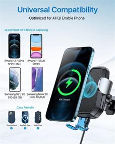 img 3 attached to 🚗 Andobil Wireless Car Charger Mount: Perfectly Compatible with MagSafe Car Charger and Qi Fast Charging for iPhone 13/13 Pro/13 Pro Max/13 mini/12 12 Pro Max - Auto-Clamping Dash Air Vent Holder