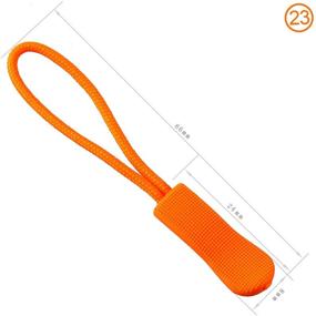 img 3 attached to YZSFIRM 10Pcs Orange Zipper Pull Cord Extender Replacements for Backpacks, Jackets, Luggage, Purses, Handbags