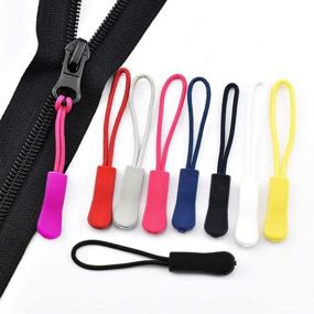 img 1 attached to YZSFIRM 10Pcs Orange Zipper Pull Cord Extender Replacements for Backpacks, Jackets, Luggage, Purses, Handbags