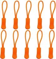 yzsfirm 10pcs orange zipper pull cord extender replacements for backpacks, jackets, luggage, purses, handbags logo