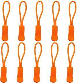 img 4 attached to YZSFIRM 10Pcs Orange Zipper Pull Cord Extender Replacements for Backpacks, Jackets, Luggage, Purses, Handbags