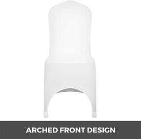 img 2 attached to 💺 VEVOR White Polyester Chair 100: Stylish and Durable Seating Solution for Any Occasion