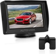 🚗 auto-vox m1 4.3'' tft lcd monitor backup camera kit: easy one-wire installation, ip 68 waterproof camera for truck & sedan logo