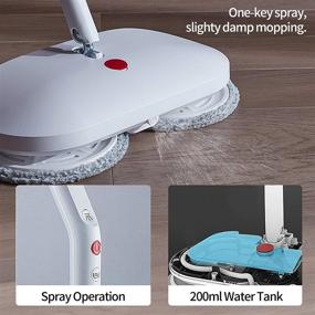 img 2 attached to 🧽 ICLEAN Cordless Electric Mop & Power Scrubber for Tile and Hardwood, Automatic Cleaning Bucket, Wet Jet Spray Mops, Microfiber Reusable Mop Pads Polisher with Waxing