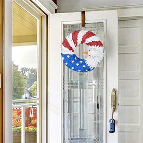 img 1 attached to 🦅 Lvydec Patriotic Eagle Wreath, 15-Inch American Flag Independence Day Door Wreath for Front Door, Window, Porch - USA July 4th Decoration