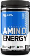 🍃 optimum nutrition amino energy - green tea pre workout: bcaa, keto friendly, amino acids, energy powder with green coffee extract - blueberry lemonade flavor, 30 servings logo