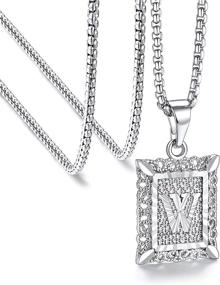 img 4 attached to Bestyle Platinum Initial Necklace Women