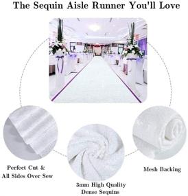 img 3 attached to 💫 Enhance Your Wedding Decor with Partisout Sequin Aisle Runner - 2FTx15FT Glitter Carpet Runner