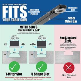 img 3 attached to 🪚 Fulton Precision Miter Gauge: Aluminum Miter Fence, 45-degree Angled Ends for Superior Stock Support, and Repetitive Cut Flip Stop