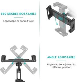 img 3 attached to 📱 Car Tablet Holder: Adjustable Headrest Mount with 360° Rotation for Universal Tablet Mounting