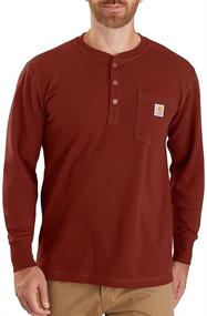 img 1 attached to Carhartt Relaxed Heavyweight Long Sleeve Thermal Men's Clothing for Shirts