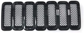 img 2 attached to 🚘 Bolaxin Chrome Black Front Mesh Grille Grill Mesh Insert Kit Jeep Patriot 2011-2017 (7 Pieces) - Enhanced for SEO