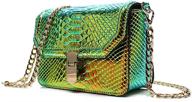 holographic snakeskin crossbody shoulder hologram logo