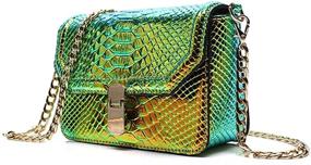 img 4 attached to Holographic Snakeskin Crossbody Shoulder Hologram