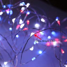 img 1 attached to 🎆 LIDORE LED Fairy String Light: Versatile Patriotic Theme Decor for Any Occasion - 100 Counts, Multiple Twinkle Modes, Indoor/Outdoor, 110v Plug-in