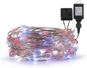 img 4 attached to 🎆 LIDORE LED Fairy String Light: Versatile Patriotic Theme Decor for Any Occasion - 100 Counts, Multiple Twinkle Modes, Indoor/Outdoor, 110v Plug-in