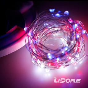 img 3 attached to 🎆 LIDORE LED Fairy String Light: Versatile Patriotic Theme Decor for Any Occasion - 100 Counts, Multiple Twinkle Modes, Indoor/Outdoor, 110v Plug-in