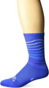 img 1 attached to RSRLBLUE401 DEFEET Ridgeline Socks, X-Large, Blue/Neptune