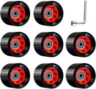 🛼 tobwolf 8 pack 58mm x 39mm, 95a, indoor quad roller skate wheels for roller derby speed skating, artistic, jam, rink & rhythm skates, pu wear-resistant accessories logo