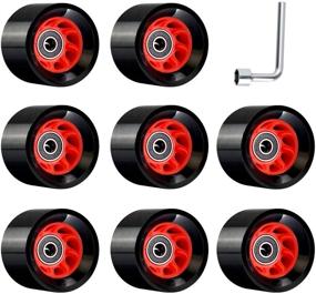 img 4 attached to 🛼 TOBWOLF 8 Pack 58mm x 39mm, 95A, Indoor Quad Roller Skate Wheels for Roller Derby Speed Skating, Artistic, Jam, Rink & Rhythm Skates, PU Wear-Resistant Accessories