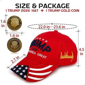 img 2 attached to Exclusive Trump Memorabilia: Unique Trump Coin, Trump 2024 Hat, Donald Trump MAGA Hat & Adjustable Baseball Cap Merchandise