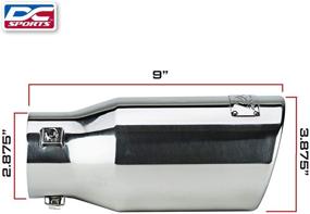 img 2 attached to DC Sports EX-1013 универсальный сливной тюнинг-глушитель на проводе с хомутами и адаптерами для автомобилей, седанов и грузовиков - полированная нержавеющая сталь.