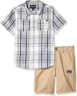👕 ecko plaid woven little sleeve boys' clothing logo