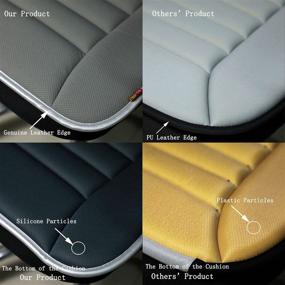 img 3 attached to RaoRanDang Подушка для автомобильного сиденья из пены Memory Foam 🚗 – Серая для комфорта в автомобиле и офисном кресле.