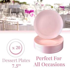 img 1 attached to Opulent Disposable Plastic Dessert Plates - Elegant and Convenient