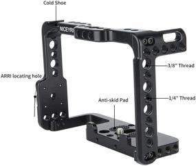 img 3 attached to NICEYRIG Camera Cage for Sony A7III/A7RIII/A7RIV/A7SIII/A7SII/A7RII/A7II/A9 - Ultimate Stabilization Solution with ARRI Rosette NATO Rail Cold Shoe - 172