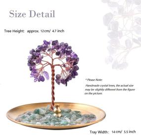 img 2 attached to 🌿 Incense Holder for Sticks | Healing Crystal Stone Money Tree Incense Burner | Ash Catcher for Yoga, Meditation, and Home Decor - Purple