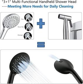 img 1 attached to Ultimate High Pressure Handheld Shower Head with Hose: 3 Spray Settings for Efficient Cleaning of Tub, Tile & Pets