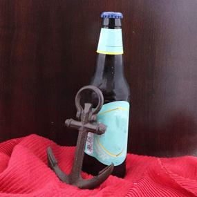 img 1 attached to ⚓ Large Nautical Rustic Cast Iron Anchor Bottle Opener Ornament