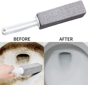 img 3 attached to 🧼 2 Pack Pumice Cleaning Stones with Handle - Toilet Bowl Rust Remover & Cleaner for Kitchen, Bath, Pool, Bathroom - Household Cleaning Tool