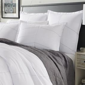 img 2 attached to 🏙️ White King Size City Scene Courtney Comforter Set
