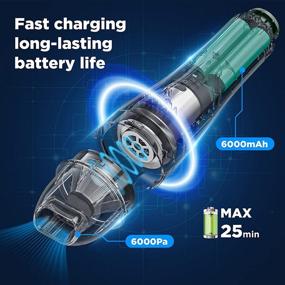 img 2 attached to 🚗 Chuboor Car Vacuum Cleaner – High Power Suction, Rechargeable & Portable Mini Size – Car Accessories for Handheld Detailing Vacuum