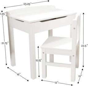 img 1 attached to 🎨 Melissa & Doug White Wooden Lift-Top Desk & Chair: Perfect for Young Artists