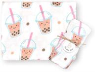 the wee bean - multipurpose baby swaddle blanket: muslin cotton and bamboo blend, lightweight & breathable 47 x 47 inches | unisex swaddle blanket for baby boy and girl logo