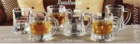 img 1 attached to 🍺 Circleware Roadhouse Mini Mason Beer Mug Heavy Base Glasses - Set of 6: Perfect Glassware for Fun Party Entertainment, Whiskey, Coffee, Espresso, Liquor, Jello Shots - 1.7 oz Capacity