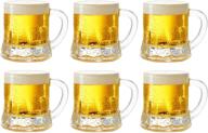 🍺 circleware roadhouse mini mason beer mug heavy base glasses - set of 6: perfect glassware for fun party entertainment, whiskey, coffee, espresso, liquor, jello shots - 1.7 oz capacity logo